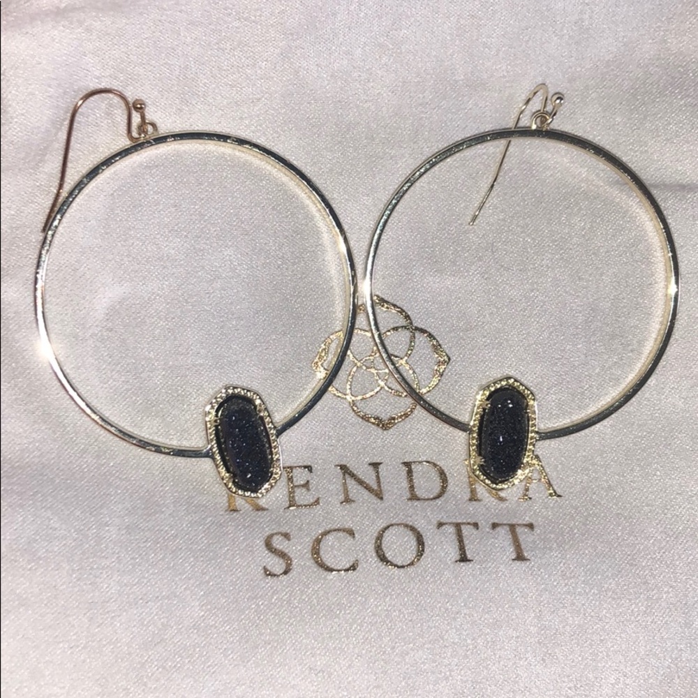hoop stone earring